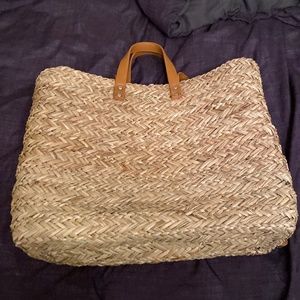 Straw tote bag/backpack